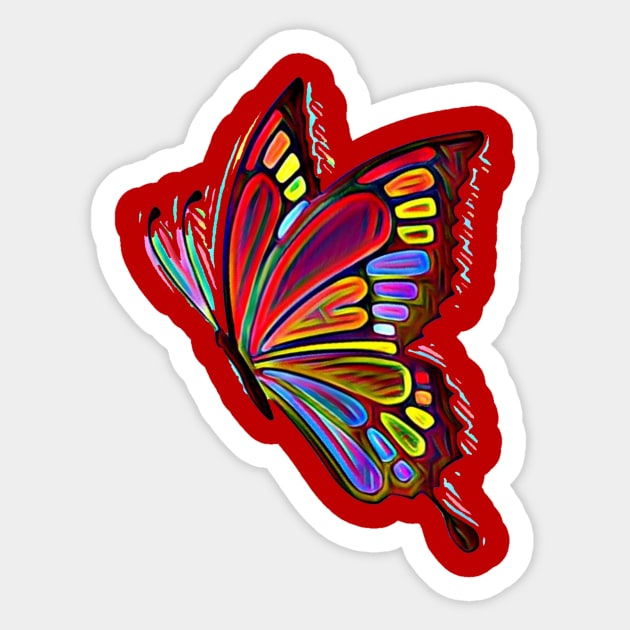 Artistic Butterfly Decoration 3 Sticker by AlondraHanley